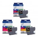 Brand New Original Brother LC401 (LC4013PKS) Color Ink Cartridge Combo C/M/Y