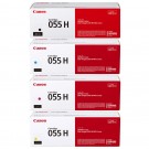 Brand New Original Canon 055H Set High Yield Laser Toner Cartridge Black Cyan Magenta Yellow