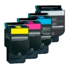 LEXMARK / IBM C540 High Yield Laser Toner Cartridge Set Black Cyan Magenta Yellow