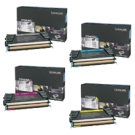 ~Brand New Original LEXMARK C736 Laser Toner Cartridge Set Black Cyan Magenta Yellow