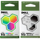 ~Brand New Original OEM-DELL Series 15 INK / INKJET Cartridge Combo Black Color