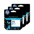 Brand New Original HP CZ134A (HP 711) INK / INKJET Cartridge High Yield Cyan (3 Pack)