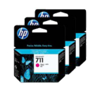 Brand New Original HP CZ135A (HP 711) INK / INKJET Cartridge High Yield Magenta 3 Pack