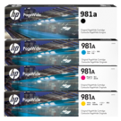 ~Brand New Original HP 981A Laser Toner Cartridge Set Black Cyan Magenta Yellow