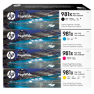 Brand New Original HP 981X High Yield Laser Toner Cartridge Set Black Cyan Magenta Yellow