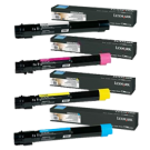 ~Brand New Original OEM-LEXMARK X950 High Yield Laser Toner Cartridge Set Black Cyan Magenta Yellow
