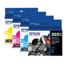 Brand New Original Epson T202XL (202) High Yield INK / INKJET Cartridge Set Black Cyan Magenta Yellow