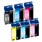 ~Brand New Original EPSON T277 INK / INKJET Cartridge Set Black Cyan Magenta Yellow Light Cyan Light Magenta