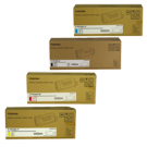 Brand New Original TOSHIBA TFC34 Laser Toner Cartridge Set Black Cyan Magenta Yellow